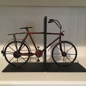 Designer Metal Bicycle Bookends